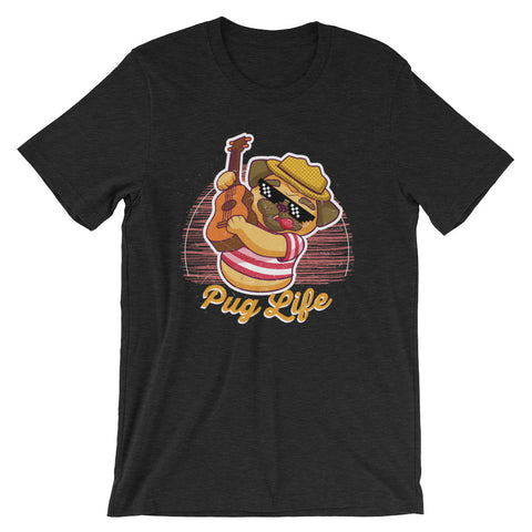 men's, t-shirt, pug life, dogs, animal lovers,threadloops, apparel, 100% cotton, Side-seamed