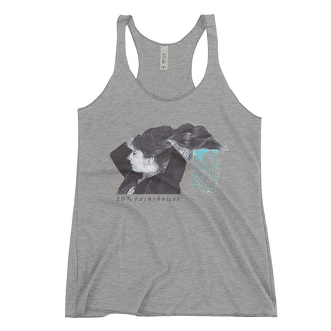 women's, ladies, racerback tanks,tanks, apparel, art, grace ighut, rainshower, breathable ,soft, classic t-shirt,form fitting shirt,crewneck, comfortable, edgy, relaxed-fit